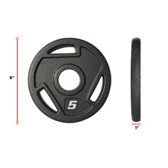 Tri Grip Cast Iron Weight Plates Set