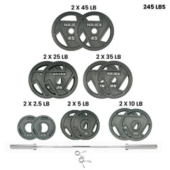 Tri Grip Cast Iron Weight Plates Set
