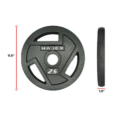 Tri Grip Cast Iron Weight Plates Set