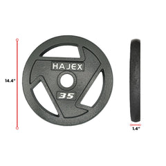 Tri Grip Cast Iron Weight Plates Set