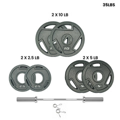 Tri Grip Cast Iron Weight Plates Set