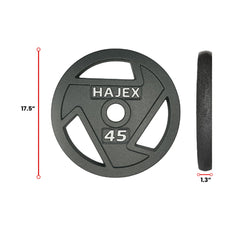 Tri Grip Cast Iron Weight Plates Set