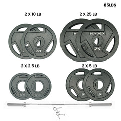 Tri Grip Cast Iron Weight Plates Set